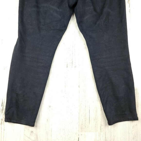 7 FOR ALL MANKIND Black Faux Suede Skinny Ankle Pants Size 28 (30x21) EUC - Picture 8 of 11